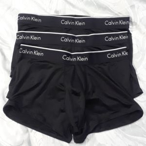Men's Calvin Klein black Microfiber trunks